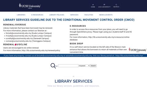 UCSI Library Services | UCSI University