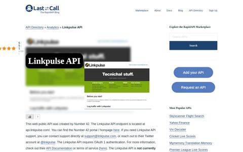 Linkpulse API (Overview, SDK Documentation & Alternatives ...