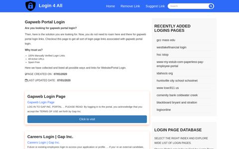 gapweb portal login - Official Login Page [100% Verified]