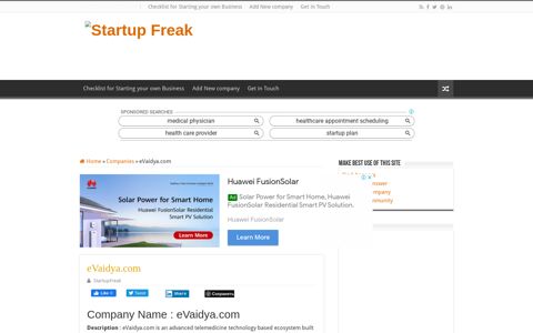 eVaidya.com - Startup Freak
