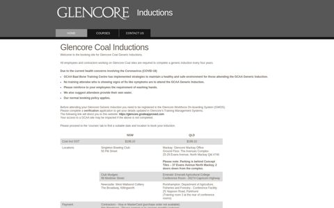 Glencore Coal Inductions