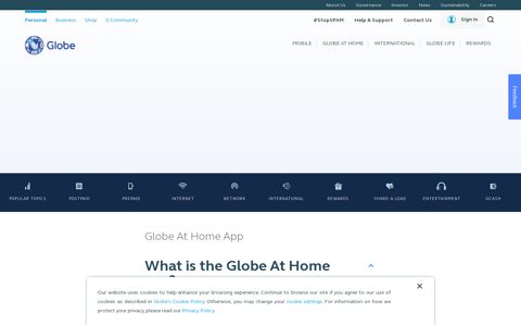 Globe At Home App | Help & Support | Globe
