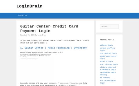 guitar center credit card payment login - LoginBrain