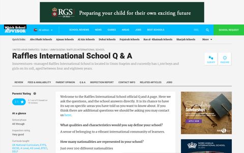 Raffles International School Q & A - WhichSchoolAdvisor
