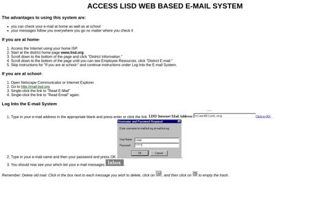How to Access Your LISD Web-Based Email