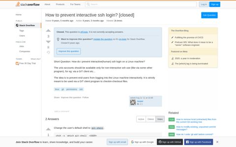 How to prevent interactive ssh login? - Stack Overflow