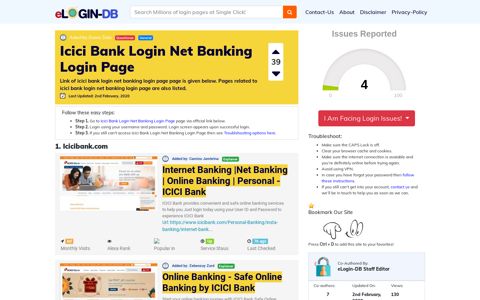 Icici Bank Login Net Banking Login Page