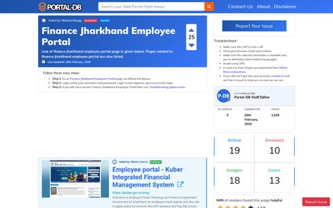 Finance Jharkhand Employee Portal