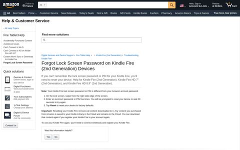Amazon.com Help: Forgot Lock Screen Password