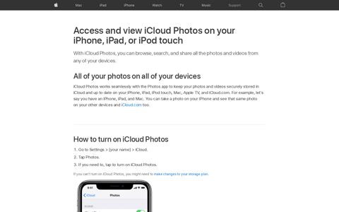 Access and view iCloud Photos on your iPhone, iPad, or iPod ...