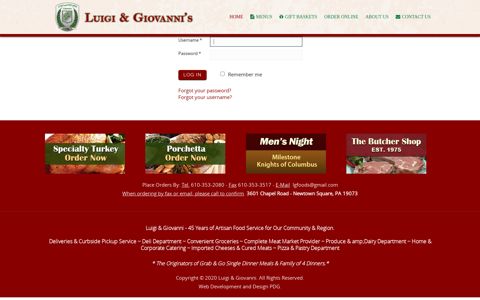 Home & Corporate Catering - Luigi and Giovanni