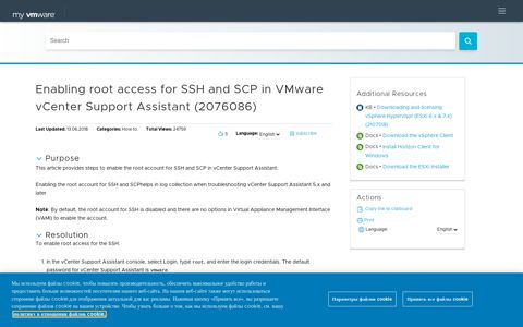 Enabling root access for SSH and SCP in VMware vCenter ...
