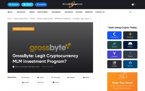 GrossByte: Legit Cryptocurrency MLM Investment Program?