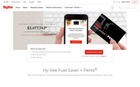 Hy-Vee Fuel Saver + Perks