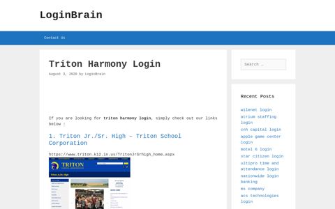 triton harmony login - LoginBrain