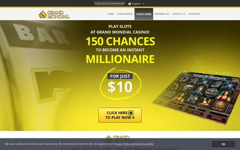 Play the latest online slots - Grand Mondial Casino