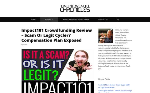 Impact101 Review - Scam or Legit Cycler? Compensation ...