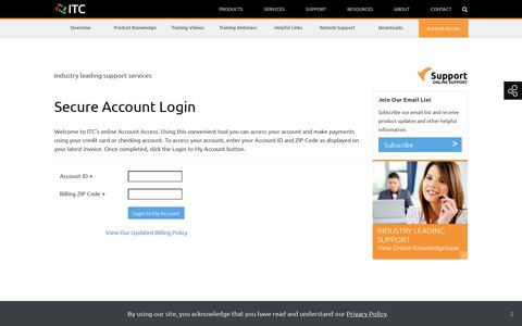 Account Login - Insurance Technologies Corporation