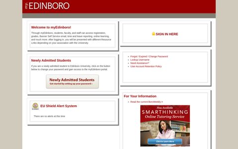 myEdinboro Portal - Edinboro University