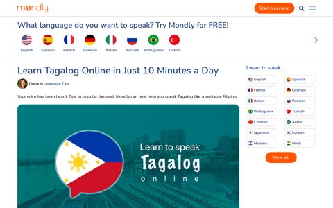 Learn Tagalog Online in Just 10 Minutes a Day | Mondly Blog