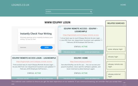 www edupay login - General Information about Login