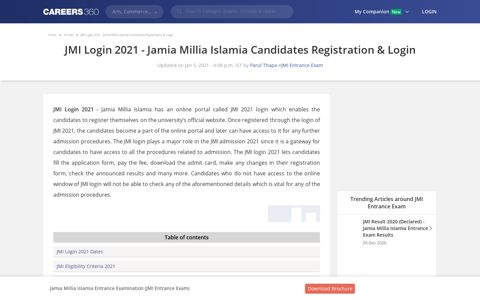 JMI Login 2020 - Jamia Millia Islamia Candidates Registration ...