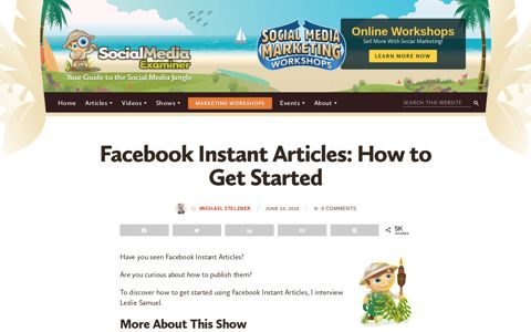 Facebook Instant Articles: How to Get Started : Social Media ...