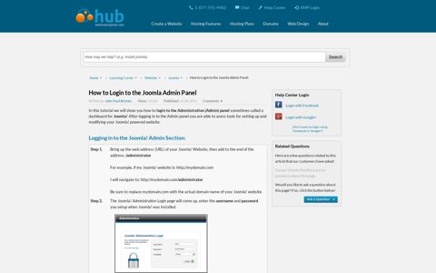 How to Login to the Joomla Admin Panel | Web Hosting Hub