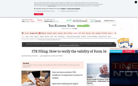 Form 16 validity: ITR Filing: How to verify the validity of Form ...