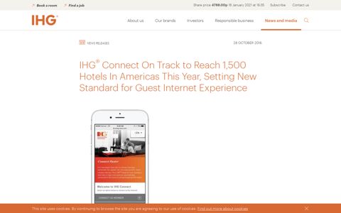 IHG® Connect On Track to Reach 1500 Hotels In Americas This