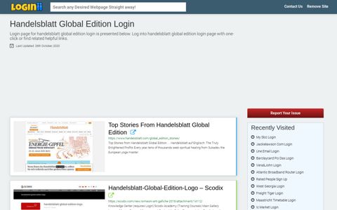 Handelsblatt Global Edition Login - Loginii.com