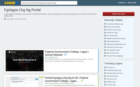 Fgclagos Org Ng Portal - Loginii.com