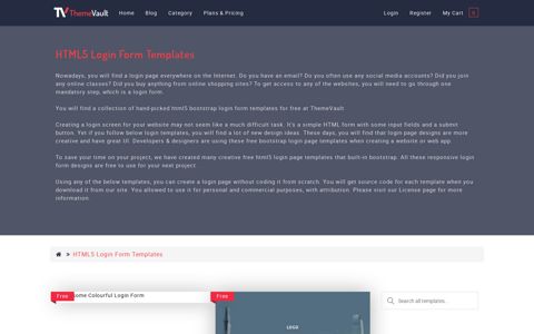 20+ Best Free Bootstrap HTML5 & CSS Login Form Templates