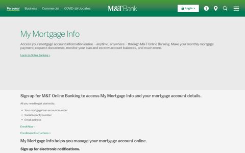 My Mortgage Info | M&T Bank