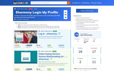Eharmony Login My Profile - Logins-DB