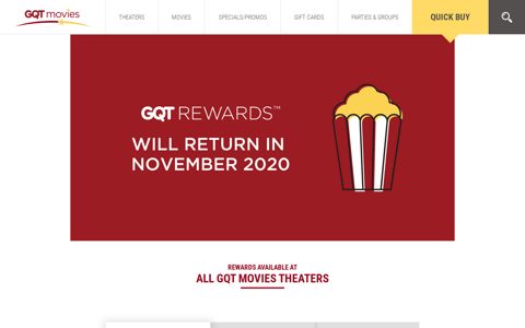 GQT Rewards™ is coming back soon!