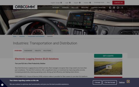 ELD Solutions: Electronic Logging Devices | ORBCOMM