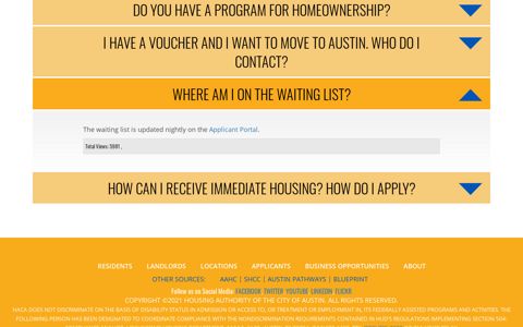 Where am I on the waiting list? - Housing Authority City Of Austin