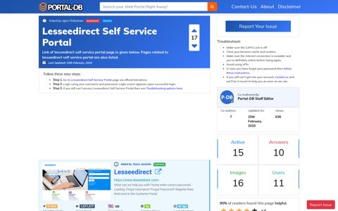 Lesseedirect Self Service Portal