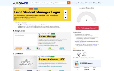 Lisof Student Manager Login