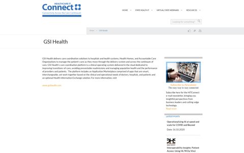 GSI Health - Healthcare IT ConnectHealthcare IT Connect