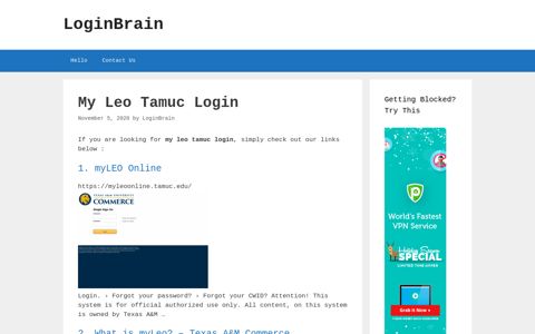 my leo tamuc login - LoginBrain