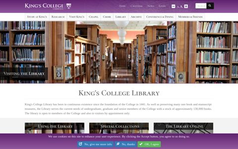 King's College Library | King's College Cambridge