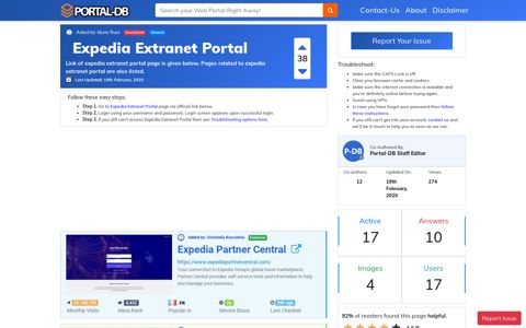 Expedia Extranet Portal