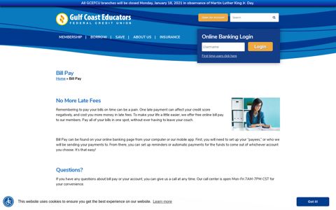 Bill Pay • Gulf ... - Gulf Coast Educators Federal Credit Union