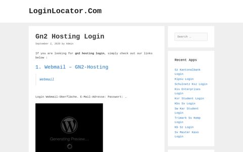 Gn2 Hosting Login - LoginLocator.Com