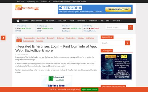 Integrated Enterprises Login - Find login of Trading App ...
