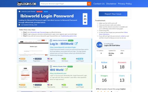 Ibisworld Login Password - Logins-DB