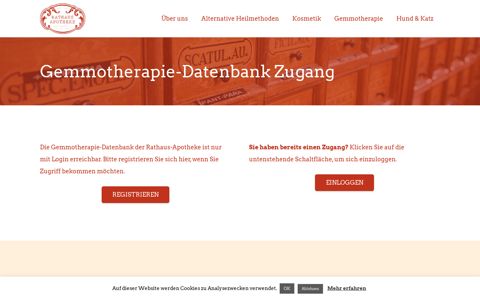 Gemmotherapie-Datenbank Zugang - Rathaus Apotheke
