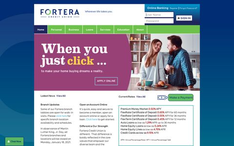 Fortera Credit Union | Wherever Life Takes You